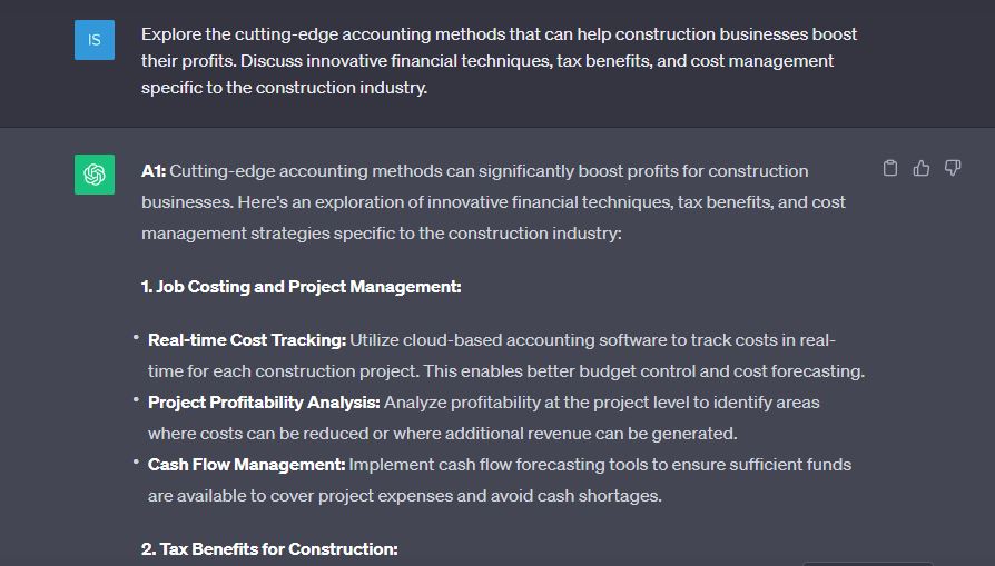 Accounting For Construction Business