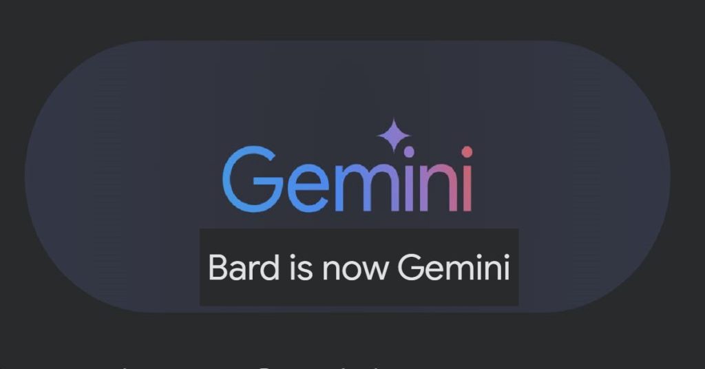 Bard is now gemini